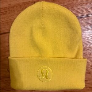 Lululemon Bright Yellow Knit Hat